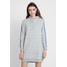 Calvin Klein Jeans HOODED MONOGRAM TAPE DRESS Sukienka letnia light grey heather C1821C04C