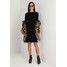 Dorothy Perkins WAIST HIGH NECK SKATER DRESS Sukienka dzianinowa black DP521C1QK