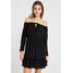 Missguided BARDOT TASSLE MINI DRESS Sukienka letnia black M0Q21C15W