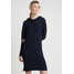 TOM TAILOR DRESS WITH HOOD Sukienka dzianinowa real navy blue TO221C091