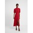 New Look Tall LOUSIA FLORAL HI NECK SPLIT MIDI DRESS Sukienka letnia red/black NEB21C021