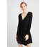 Superdry WRAP DRESS Sukienka dzianinowa black SU221C0GI