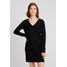 Vero Moda VMDIANE V-NECK DRESS Sukienka dzianinowa black VE121C1U8