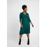 Dorothy Perkins Curve OPEN COLLAR DRESS Sukienka z dżerseju forest green DP621C0CT