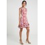 Three Floor V NECK PRINT DRESS Sukienka letnia coral pink T0B21C03S