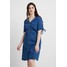 Lost Ink Plus DRESS WITH BUTTON FRONT Sukienka jeansowa blue denim LOA21C05N
