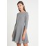 TOM TAILOR DENIM SKATER DRESS ROUND Sukienka z dżerseju middle grey melange TO721C064