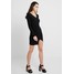 Missguided SLINKY PLUNGE WRAP DRESS Sukienka z dżerseju black M0Q21C159