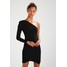 Missguided ONE SHOULDER BODYCON DRESS Sukienka z dżerseju black M0Q21C1D0