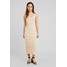 Topshop Petite NATURAL STRIPE COLUMN Długa sukienka sand TQ021C026