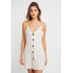 Topshop STRIPE MINI SLIP Sukienka koszulowa stone TP721C121