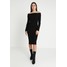 Oasis CLEO BARDOT MOVING DRESS Sukienka dzianinowa black OA221C0H2