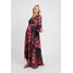 Hope & Ivy Maternity WRAP MAXI DRESS WITH TRIM DETAILS Sukienka letnia red HON29F00X