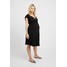 New Look Maternity FRILL SLEEVE WRAP DRESS Sukienka z dżerseju black N0B29F05O