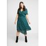 Fashion Union Plus JUICE WRAP FRONT DRESS Sukienka letnia green galaxy FAJ21C01P