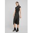 Fashion Union Tall MORA BODYCON DRESS WITH HIGH NECK Sukienka z dżerseju black/silver FAC21C021