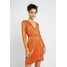 Nly by Nelly SHINY PLEATED DRESS Sukienka koktajlowa orange NEG21C05U