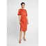 Miss Selfridge KNOT SIDE MIDI DRESS Sukienka letnia orange MF921C0R1