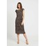 Dorothy Perkins LEOPARD PLISSE DRESS Długa sukienka black/brown DP521C1VT