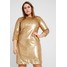 Glamorous Curve 3/4 SEQUIN MINI DRESS Sukienka koktajlowa matt gold GLA21C06A