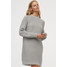 H&M Dzianinowa sukienka 0774151001 Light grey