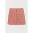 H&M Trapezowa spódnica 0674606001 Antyczny róż/Sztruks