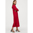 H&M Sukienka z żakardowej tkaniny 0784698001 Czerwony/Panterka
