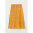 H&M Plisowana spódnica 0719523003 Musztardowożółty/Kwiaty