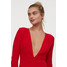 H&M Sukienka z dekoltem w serek 0812888002 Czerwony