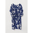 H&M MAMA Sukienka dla karmiącej 0707378002 Niebieski/Białe kwiaty