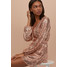 H&M Cekinowa sukienka w serek 0795779001 Pudroworóżowy