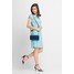 Quiosque Błękitna taliowana sukienka z kokardą 4HE009901