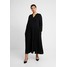 Live Unlimited London MIDI SHIRT DRESS Długa sukienka black L0J21C03S