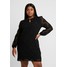 CAPSULE by Simply Be DOBBY SPOT SHIFT DRESS Sukienka letnia black CAS21C00Z