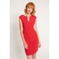 Quiosque Czerwona prosta sukienka z wyciętym dekoltem 4ID006601