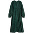 H&M Sukienka w strukturalny wzór 0587244001 Ciemnozielony