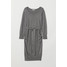 H&M MAMA Dzianinowa sukienka 0653750001 Szary melanż