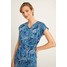 Quiosque Niebieska sukienka ze wzorem paisley z wiązaniem 4HK008821