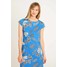 Quiosque Niebieska sukienka w duże liście 4HK009811