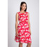 Quiosque Czerwona rozkloszowana sukienka w kwiaty 4DR536601