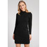 Quiosque Czarna swetrowa sukienka z kieszeniami 6IM001299