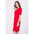 Quiosque Czerwona sukienka z dekoltem V z rękawem 4DU421601