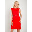 Quiosque Czerwona sukienka z haftem na dole 4FU012601