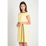 Quiosque Pastelowa żółta sukienka z lamówkami 4FI006301