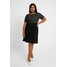 Dorothy Perkins Curve SPOT CHECK DRESS Sukienka z dżerseju black DP621C0D9