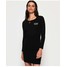 Superdry FINLEY EMBROIDERED MINI DRESS Sukienka z dżerseju black SU221C0CZ