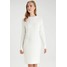Next WHITE LOFTY FUNNEL NECK DRESS Sukienka dzianinowa white NX321C0IG