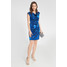 Quiosque Niebieska satynowa sukienka z dekoltem woda 4IG003841