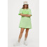 H&M Sukienka T-shirtowa 0852172001 Neonowozielony/Billie Eilish