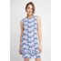 Quiosque Niebieska sukienka ze wzorem z falbaną 4HY010811